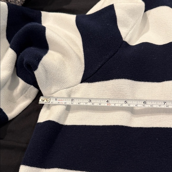 Lauren by Ralph Lauren Navy & White Striped Button sweater cardigan sz 3x - Picture 4 of 9